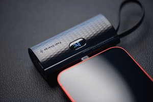 Powerbank Forcell F-Energy Power Plug F5K3 PD 20W 5000 mAh with built-in connector Lightning black
