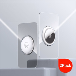 DUX DUCIS card-shaped protective case jaoks AirTag 2 pcs läbipaistev + must
