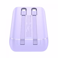 Power Bank Joyroom "JR-PBC07" Lilla 20000mAh 30W (PD / QC3.0) + sisseehitatud Type-C / Lightning kaablid