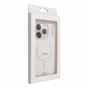 Чехол Samsung A27 Drop Glue Colorful Ring Mag Cover совместимый с MagSafe белый