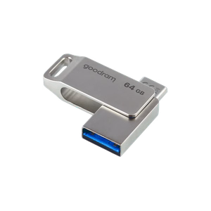 Goodram USB ja USB-C mälupulk, 64 GB, hõbedane