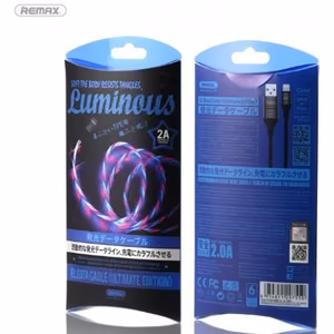 USB kaabel Remax RC-130i läbipaistev Lightning / LED valgus / 100cm