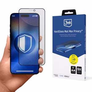 Karastatud klaas 3mk HardGlass Matt Max Privacy jaoks Apple iPhone 16 Pro Max