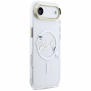 Karl Lagerfeld IML Choupettes Karl Script Logo MagSafe iPhone Air Ümbris - Clear