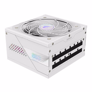 GIGABYTE AORUS ELITE P850W ICE toiteplokk - PCIe 5.0, 80 PLUS Platinum, täielikult modulaarne disain, 120mm ventilaator, ATX 3.0 ühilduv, EL pistik