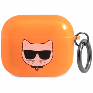 Karl Lagerfeld Choupette ümbris AirPods 3 jaoks - oranž