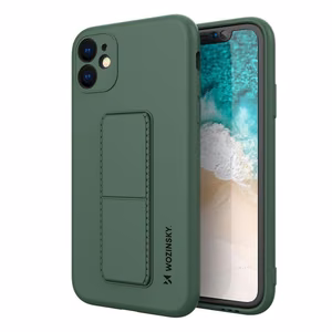 Wozinsky Kickstand Case silikoonist ümbris koos statiiviga Samsung Galaxy A22 4G tumeroheline