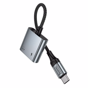 Adapter AUX USB C to 2x USB C max 10W Hoco UPA34A UPA34A gray