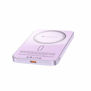MagSafe-ühilduv akupank Forcell F-Energy SuperSlim F5K8 QC4.0 PD3.0 15W 5000 mAh lilla