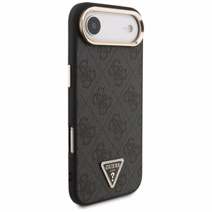 GUESS ümbris jaoks IPHONE 17 Air compatible with MagSafe GUHMP17MP4GTDGMK (4G PU W/ Triangle Logo) kuldne must