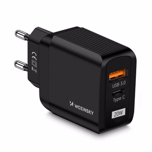 Laadija Wozinsky GaN must 20W (USB / USB-C)