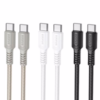 USB kaabel Borofone BX116 60W USB-C to USB-C 1.0m valge