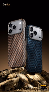 Benks Magnetic Armor Air Armor Grid Kevlar Ümbris Metal Frame 600D (0067) jaoks Iphone 17 sinine