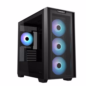 ASUS A21 PLUS MidiTower must ARGB läbipaistev paneel MicroATX MiniITX