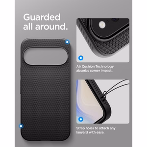 Spigen Liquid Air ümbris mudelile Google Pixel 11 Pro XL, must