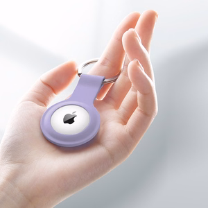 Crong silikoonist kaitseümbris võtmerõngaga Apple AirTag 1 / 2 jaoks, lilla