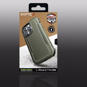 Raptic X-Doria Fort ümbris iPhone 14 Pro koos MagSafe soomustatud kattega roheline