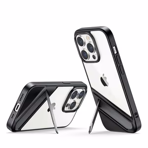 Ugreen LP635 Kickalus Protective Ümbris Hard Cover with Gel Frame and Built-in Alus jaoks iPhone 14 Pro must (90926)