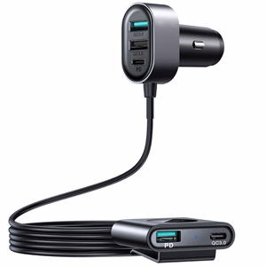 Joyroom car Laadija 2xPD + 2xQC3.0 72W 1.5m must (JR-CL05)