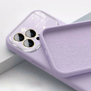 Soft Silicone Lens Ümbris jaoks Iphone 14 Pro Max light lilla