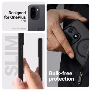 Crong Hybrid Matte Magnetic MagSafe ümbris OnePlus 15R-ile, must