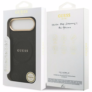 GUESS ümbris jaoks IPHONE 17 Air compatible with MagSafe GUHMP17MPSAMSECK (PU W/ Peony Hot Stamp) must