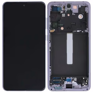 LCD screen Samsung G990 S21 FE 5G koos touch screen ja frame Lavender original (service pack)