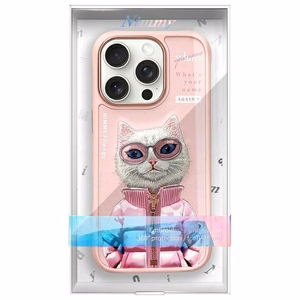 Nimmy Cool&Cute 2.0 Cat Ümbris jaoks iPhone 16 Pro Max - Roosa