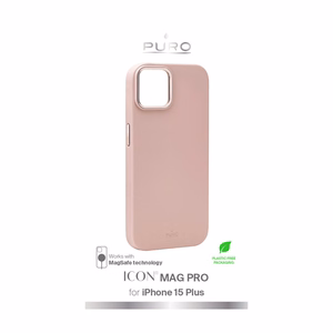 Puro Icon Mag Pro PUIPC1567ICONMPROSE ümbris seadmele iPhone 15 Plus 6.7", MagSafe'iga, roosa