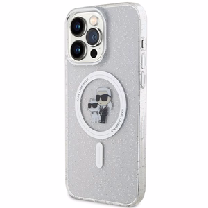 Karl Lagerfeld KLHMP14XHGKCNOT Karl & Choupette Glitter ümbris seadmele iPhone 14 Pro Max 6.7", MagSafe'iga, läbipaistev