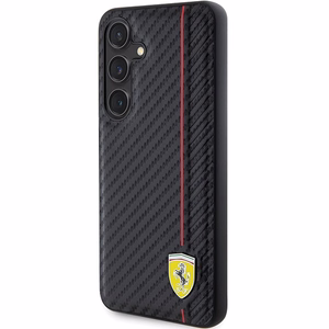 Ferrari Carbon Printed Line ümbris jaoks Samsung Galaxy S24 - must