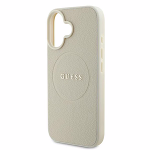 Guess Grained Ring MagSafe ümbris jaoks iPhone 16 - beige