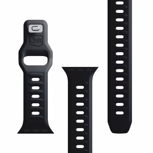 3mk silikoonrihm Apple Watchile, 38/40/41/42 mm, must, väike suurus