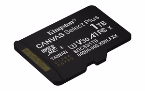 Kingston Technology 1TB microSDXC Canvas Select Plus Gen3 150MB/s A1 kaart + adapter