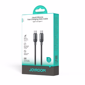 Joyroom S-A62 Lively Series 60W USB-C - USB-C kaabel 1.2 m - must