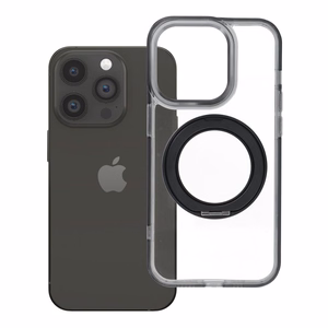 Case for iPhone 14 PRO Frame Circle Stand compatible with MagSafe black