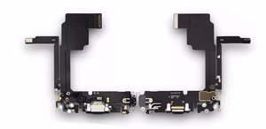 Flex jaoks iPhone 15 Pro jaoks charging connector koos microphone Must Titanium original (used Grade A)