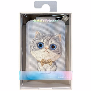 Nimmy New Big-Eye Cute Pets 2.0 Cat MagSafe magnetiline telefoni kaarditasku koos toega – hall