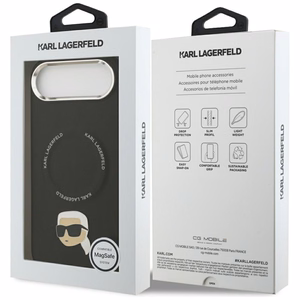 KARL LAGERFELD ümbris jaoks IPHONE 17 Air compatible with MagSafe KLHMP17MPSMLRKLK (PU Karl Pin) must