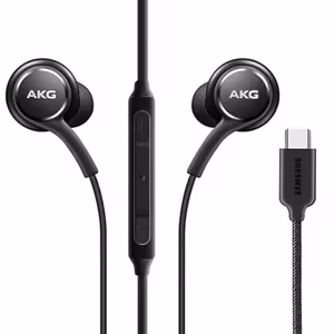 Samsung AKG earphones in bag, Black