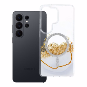 MagSafe'iga ühilduv Golden ümbris Samsung S26 ULTRA, valge