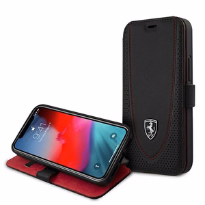Ferrari FEOGOFLBKP12SBK raamatkaaneline ümbris iPhone 12 mini 5,4" Off Track Perforated – must
