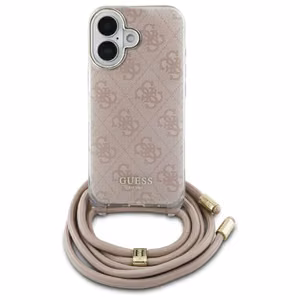 Guess Crossbody Cord 4G Print iPhone 16 Ümbris - roosa