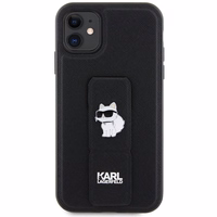 KARL LAGERFELD ümbris jaoks IPHONE 11 KLHCN61GSACHPK (Gripstand Saffiano choupette PIN) must