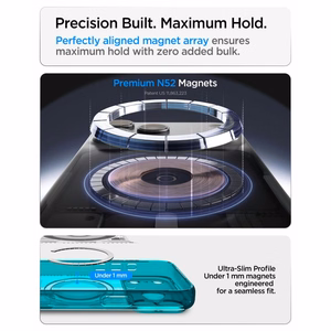 Spigen Ultra Hybrid MagSafe ümbris iPhone 18 Pro / 17 Pro jaoks, helesinine