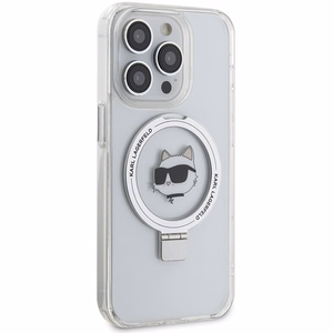 Karl Lagerfeld KLHMP15XHMRSCHH iPhone 15 Pro Max 6.7" белый/белый жёсткий чехол Ring Stand Choupette Head MagSafe