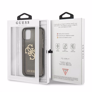 Guess GUHCP12LPCUGL4GBK iPhone 12 Pro Max 6.7" must/must kõva ümbris Glitter 4G Big Logo