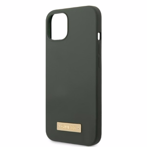 Guess GUHMP13MSBPLA iPhone 13 6.1" roheline/khaki hard ümbris Silicone Logo Plate MagSafe