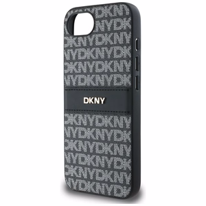 DKNY Repeat Texture Pattern with Tonal Stripe ümbris jaoks iPhone 16e - must