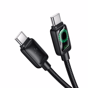 Kaabel koos LCD USB C to USB C Hoco 3A 60W 1,2 m U146 must